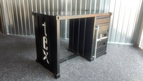 Schreibtisch Container Möbel Metall schwarz Industrie ...